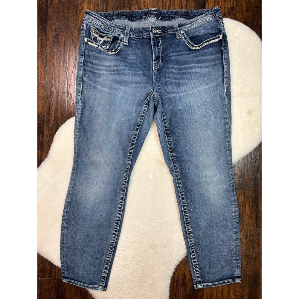 Vigoss Skinny Jeans 20 Medium Wash Mid-Rise Stretch Classic Fit Women's